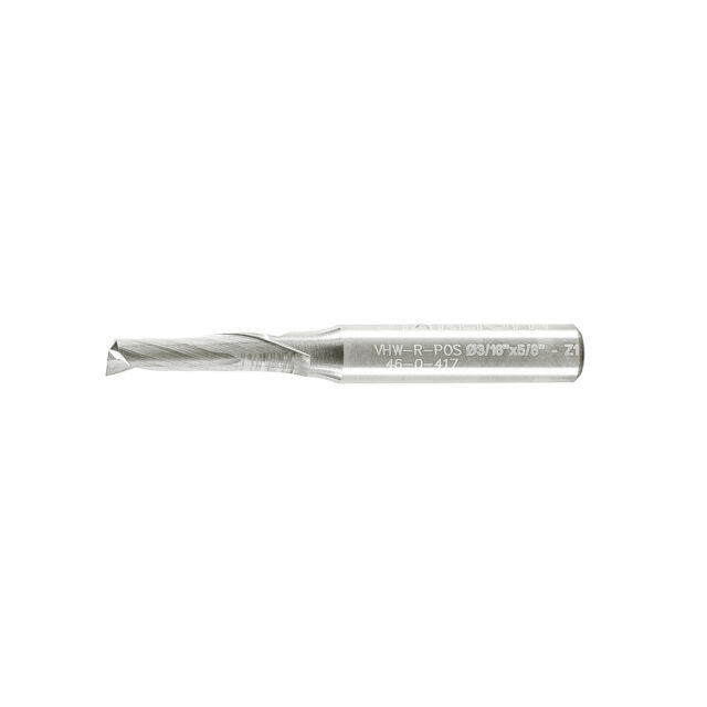 Alternative view of Single Flute End Mill with Carbide "Mirror Finish" - 3/16"x5/8"x2"x1/4"