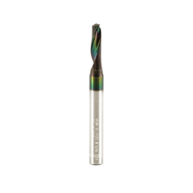 Single Flute End Mill with Carbide "Mirror Finish" - 5x16x60x6mm DLC Coating