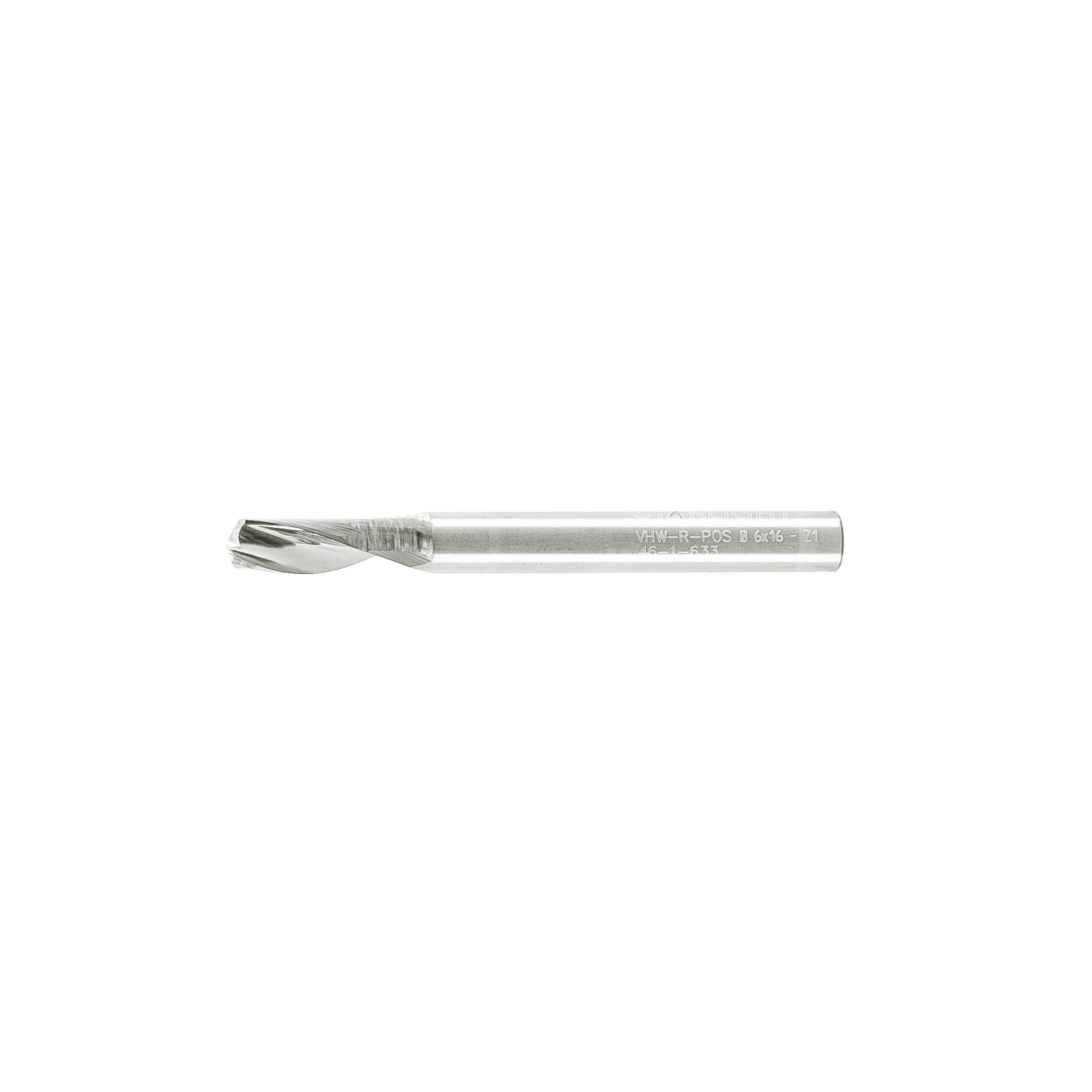 Mèche une flûte au carbure "fini miroir" - 6x16x60x6mm – Image 2