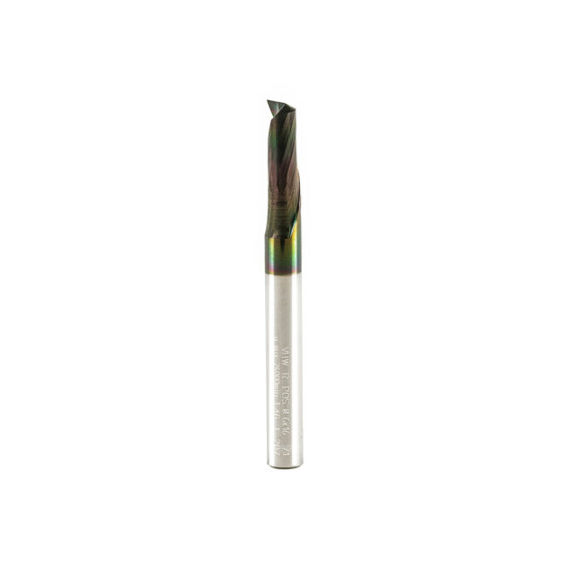 Single Flute End Mill with Carbide "Mirror Finish" - 6x16x60x6mm DLC Coating