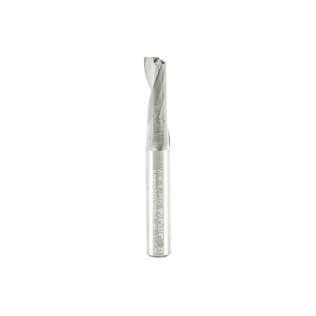 Single Flute End Mill with Carbide "Mirror Finish" - 1/4"x3/4"x2"x1/4"