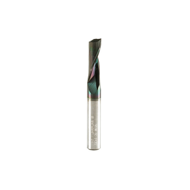 Single Flute End Mill with Carbide "Mirror Finish" - 1/4"x3/4"x2"x1/4" DLC Coating