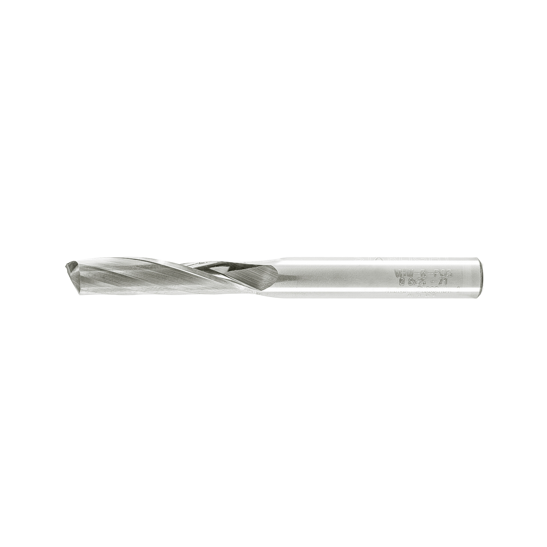 Mèche une flûte au carbure "fini miroir" - 8x35x80x8mm – Image 2
