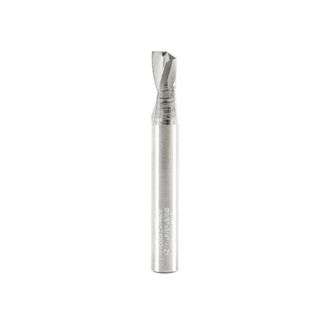 Single Flute End Mill with Carbide "Mirror Finish" - 3/8"x3/4"x2"x3/8"