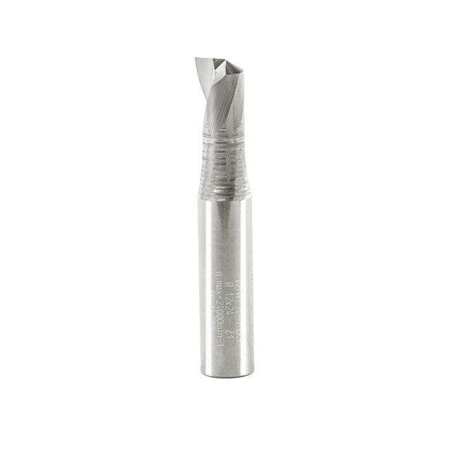 Single Flute End Mill with Carbide "Mirror Finish" - 12x24x70x12mm