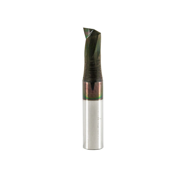 Single Flute End Mill with Carbide "Mirror Finish" - 12x24x70x12mm DCL Coating