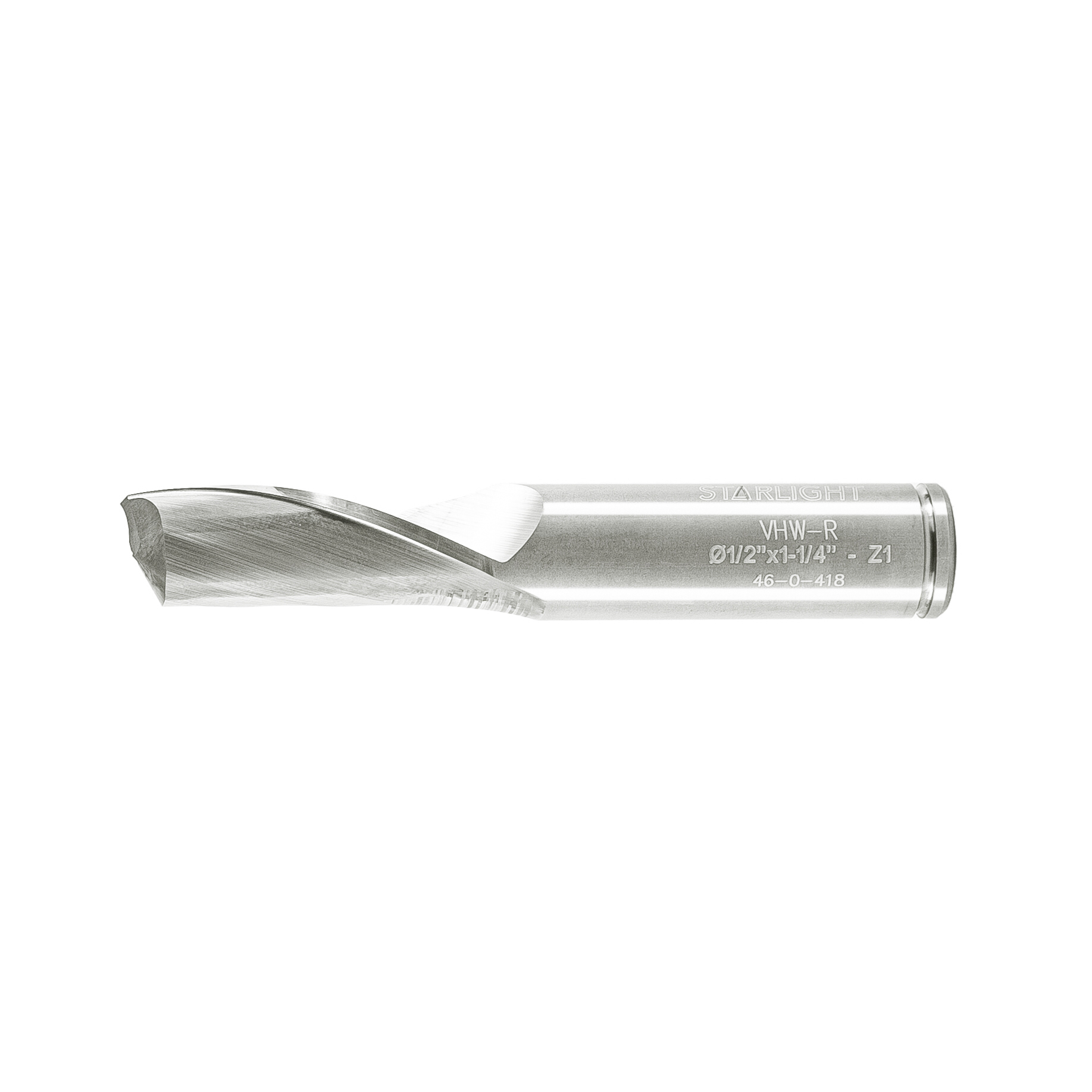 Mèche une flûte au carbure "fini miroir" - 1/2"x1-1/4"x3"x1/2" – Image 2