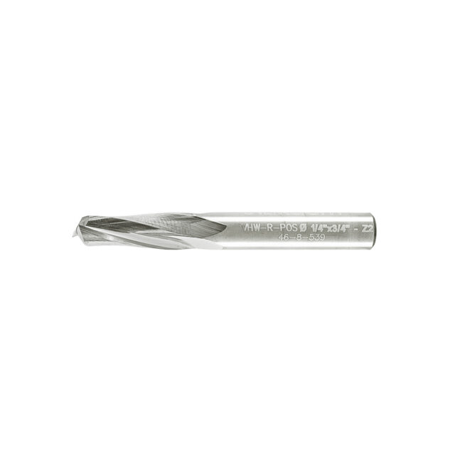Alternative view of Double Flute End Mill with Carbide "Mirror Finish" - 1/4"x3/4"x2"x1/4"