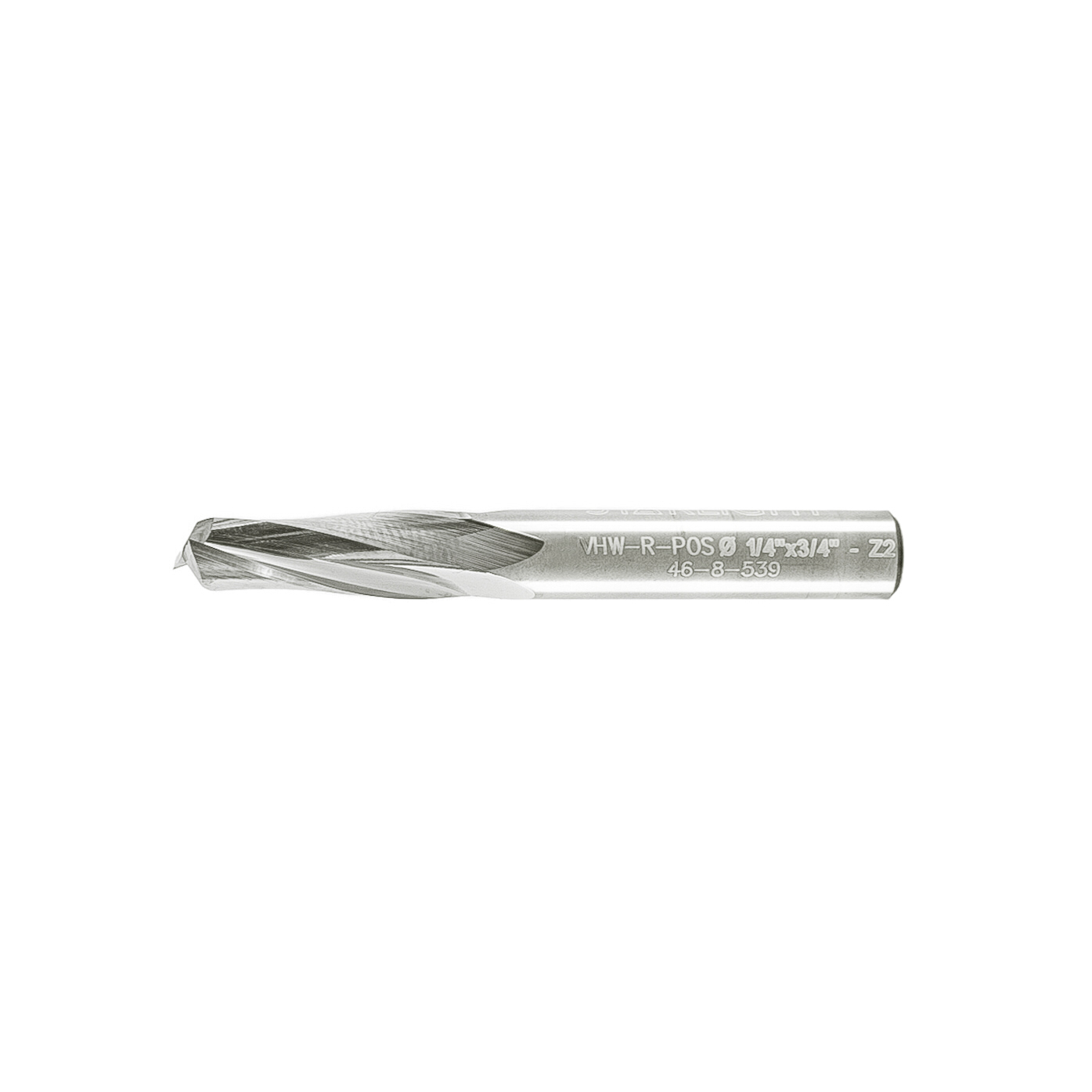 Double Flute End Mill with Carbide "Mirror Finish" - 1/4"x3/4"x2"x1/4" - Image 2