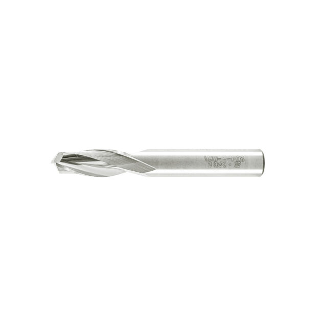Alternative view of Double Flute End Mill with Carbide "Mirror Finish" - 8x20x60x8mm