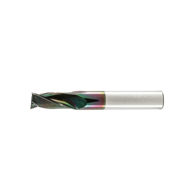Alternative view of Double Flute End Mill with Carbide "Mirror Finish" - 10x22x70x10mm DLC Coating
