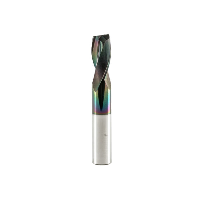 Double Flute End Mill with Carbide "Mirror Finish" - 12x25x80x12mm DLC Coating