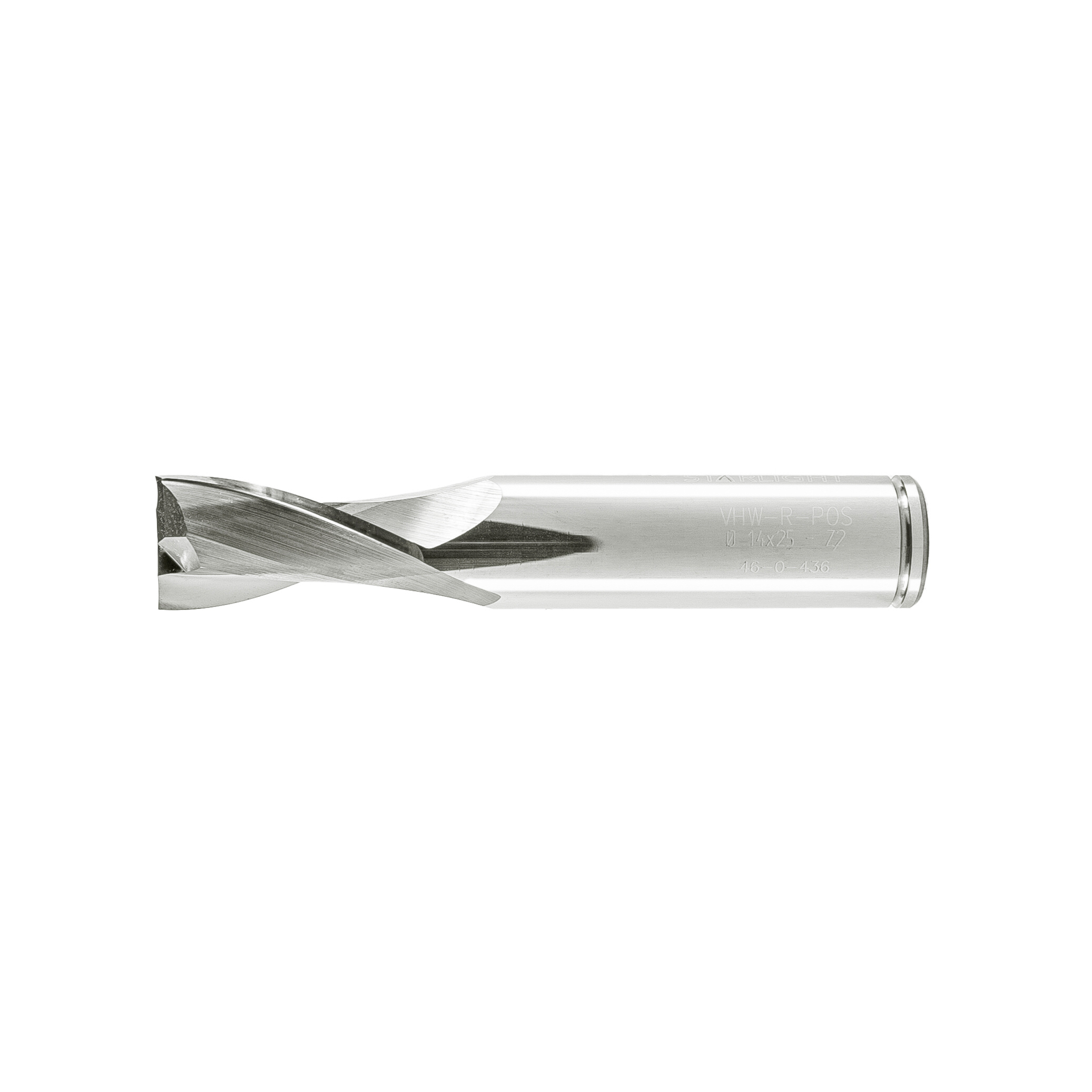 Double Flute End Mill with Carbide "Mirror Finish" - 14x25x80x14mm - Image 2
