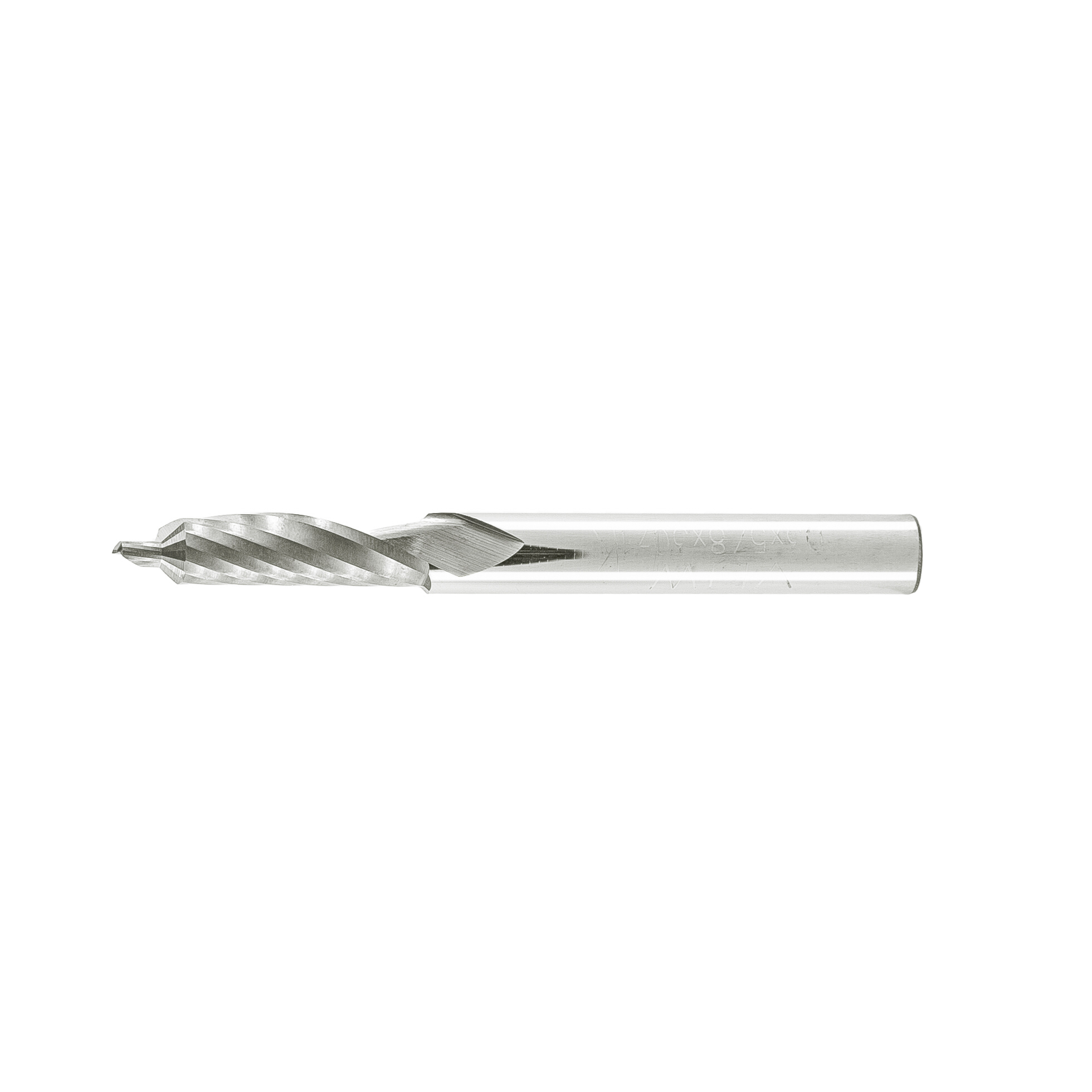 Mèche une flûte au carbure avec double diamètre "fini miroir" - 3/8x5/30x80x8mm – Image 2