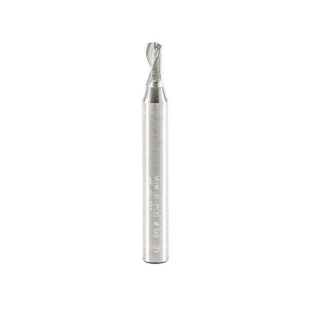 Single Flute End Mill with Carbide "Mirror Finish" - 4x8x50x6mm