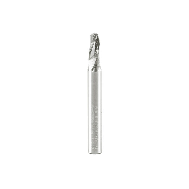 Single Flute End Mill with Carbide "Mirror Finish" - 5x10x50x6mm