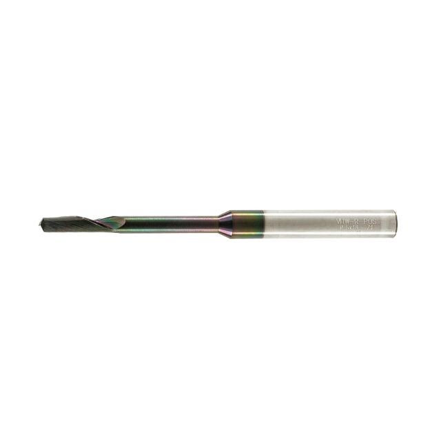 Alternative view of Single Flute End Mill with Carbide "Mirror Finish" - 5x18/50x100x8mm DLC Coating