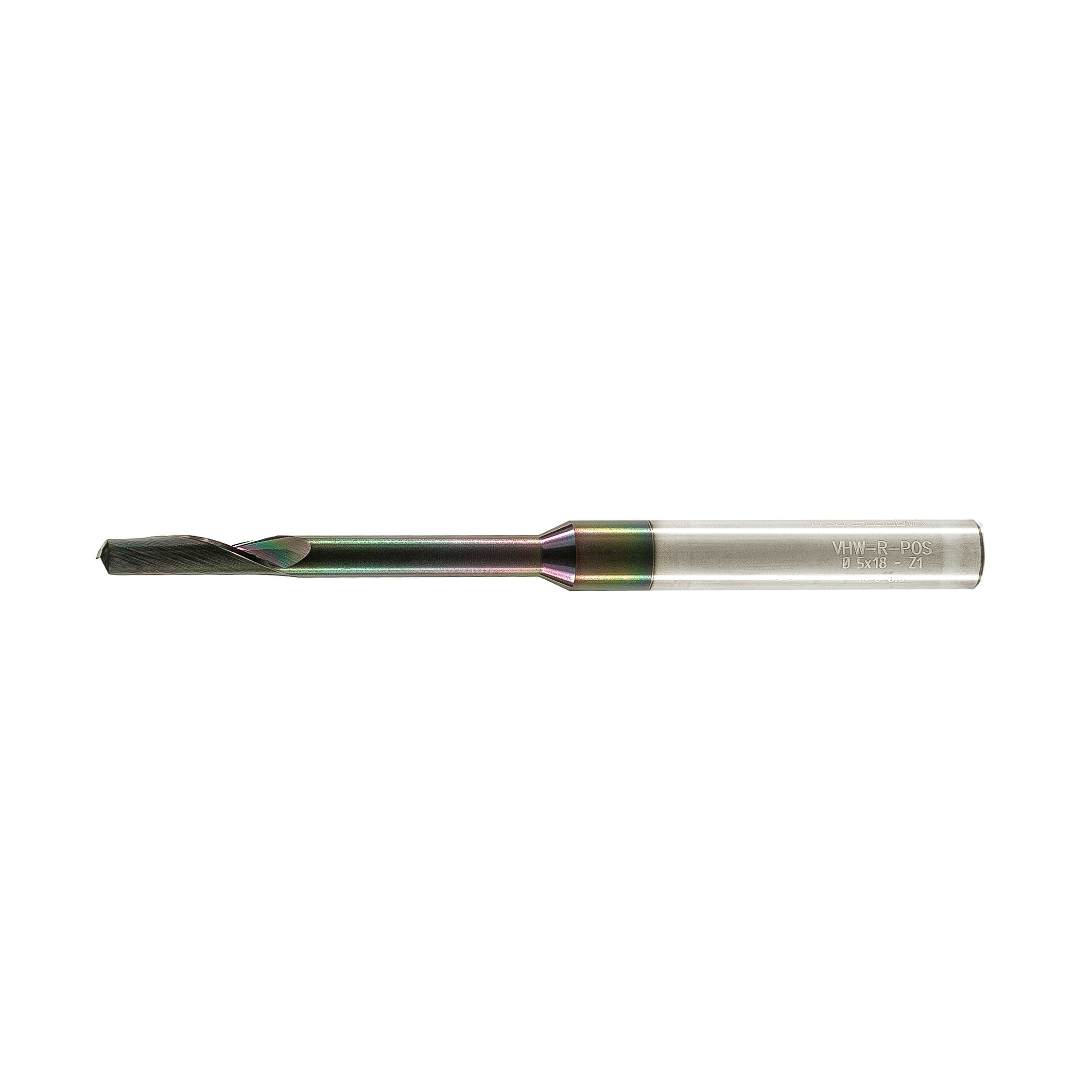 Mèche une flûte au carbure "fini miroir" - 5x18/50x100x8mm revêtement DLC – Image 2