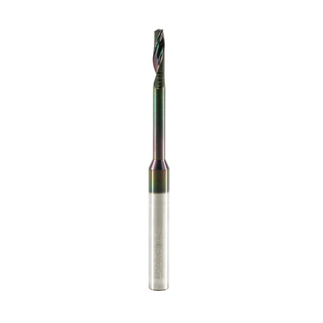 Mèche une flûte au carbure "fini miroir" - 5x18/50x100x8mm revêtement DLC – Image 3