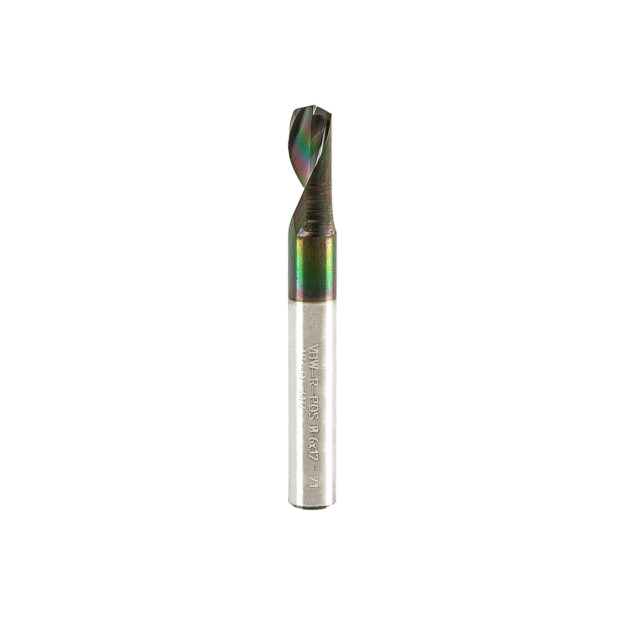 Single Flute End Mill with Carbide "Mirror Finish" - 6x12x50x6mm DLC Coating