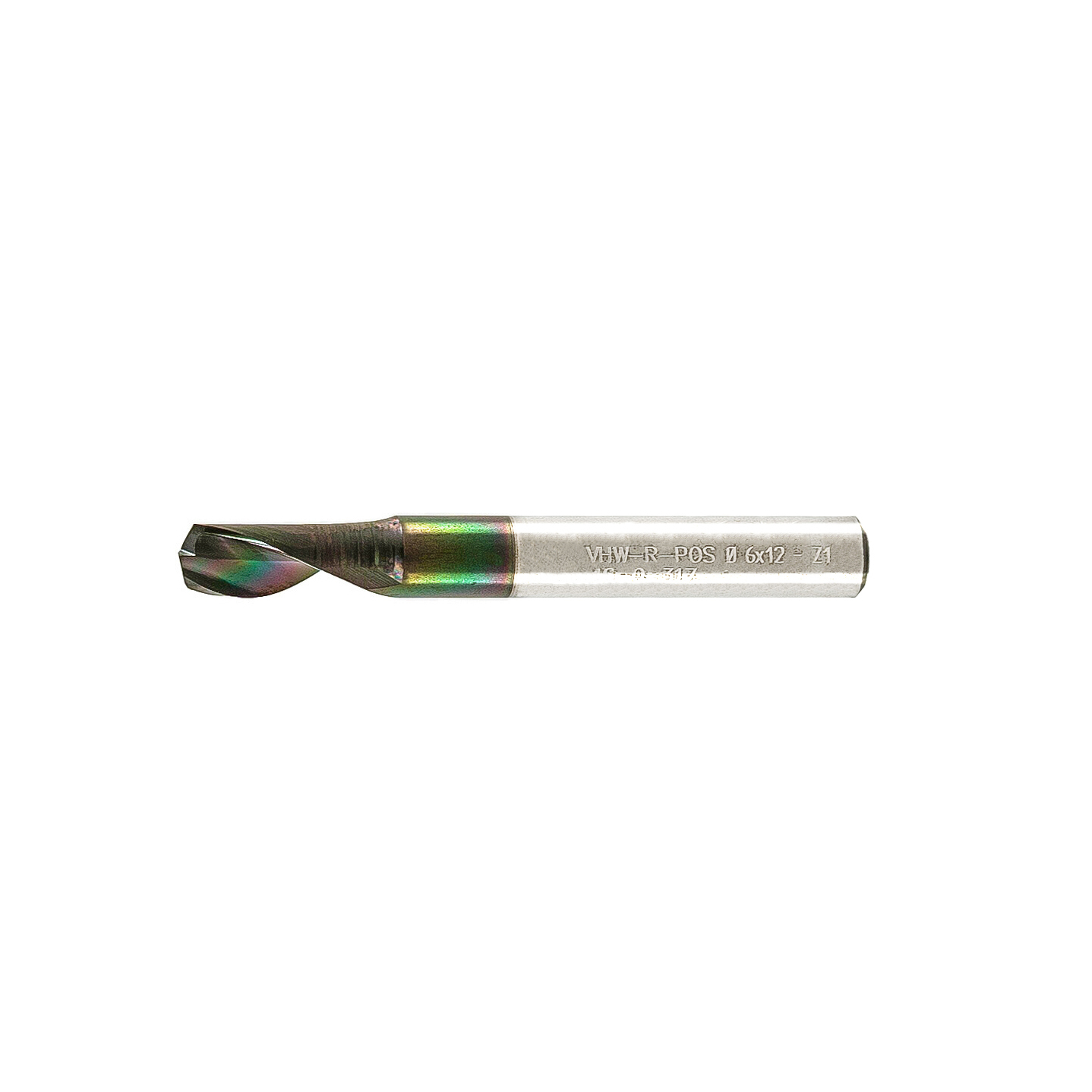 Mèche une flûte au carbure "fini miroir" - 6x12x50x6mm revêtement DLC – Image 2