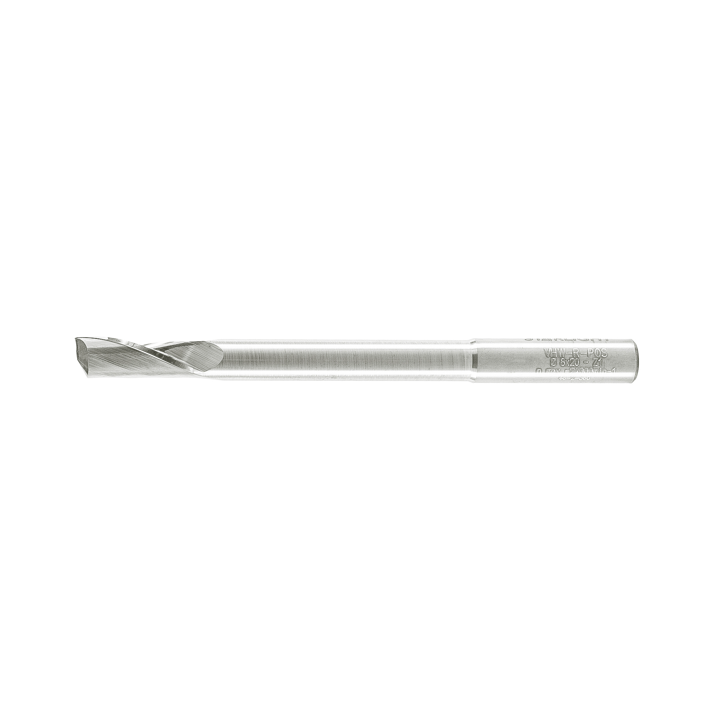 Mèche une flûte au carbure "fini miroir" - 8x20/70x100x8mm – Image 2