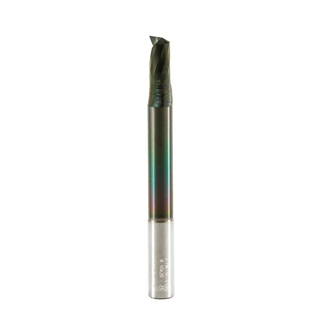 Single Flute End Mill with Carbide "Mirror Finish" - 10x20/70x100x10mm DCL Coating