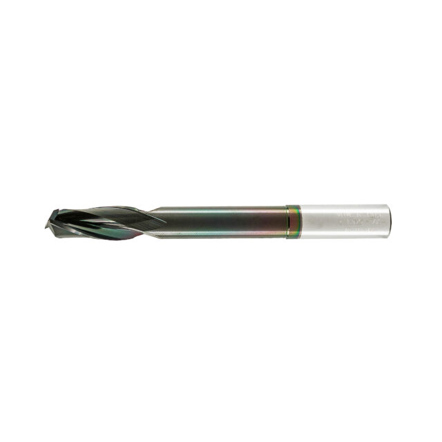 Alternative view of Double Flute End Mill with Carbide "Mirror Finish" - 10x25/70x100x10mm DLC Coating