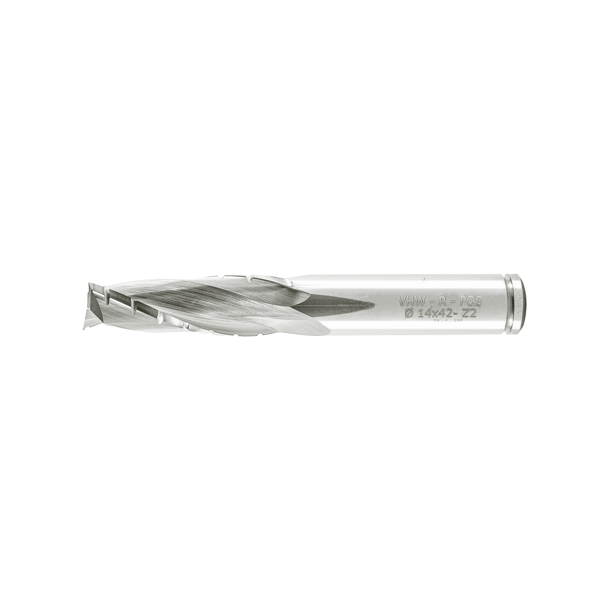 Mèche deux flûtes au carbure "fini miroir" avec Chip Breaker - 14x42x100x14mm – Image 2