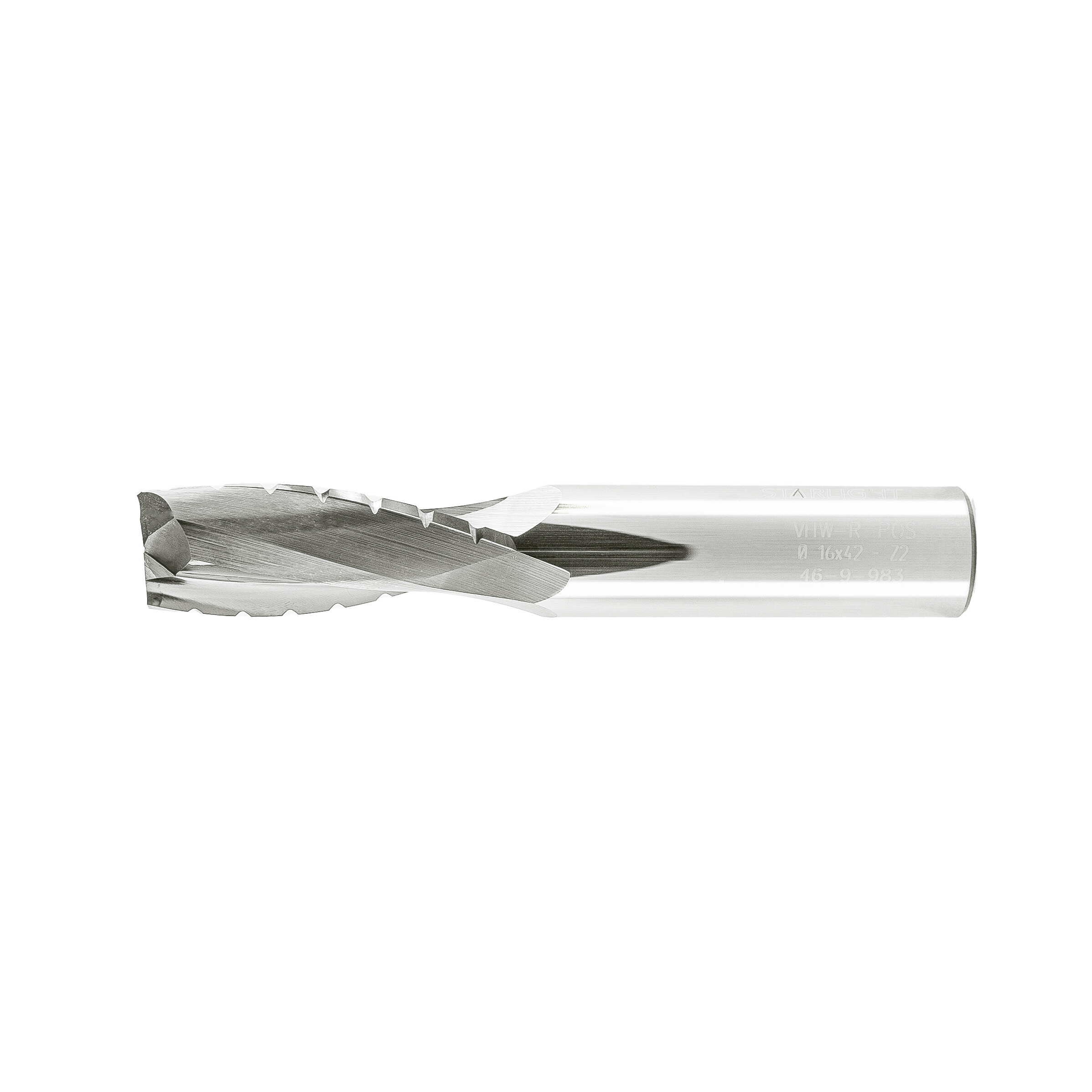 Mèche deux flûtes au carbure "fini miroir" avec Chip Breaker - 16x42x100x16mm – Image 2