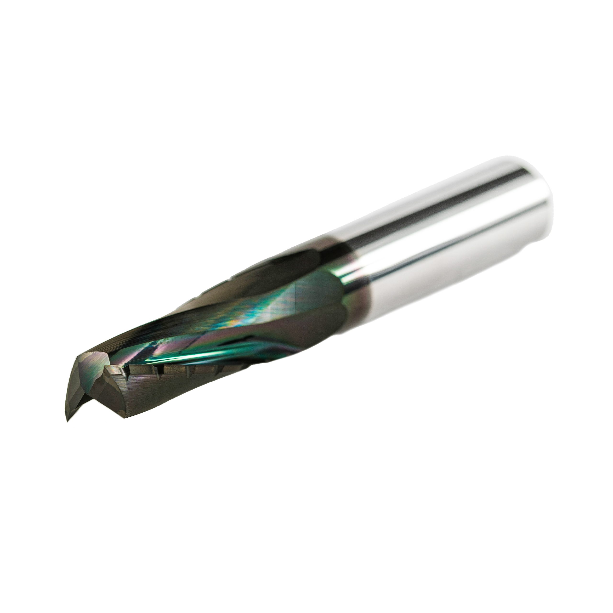 Double Flute End Mill with Carbide "Mirror Finish" with Chip Breaker - 16x42x100x16mm DLC Coating - Image 4