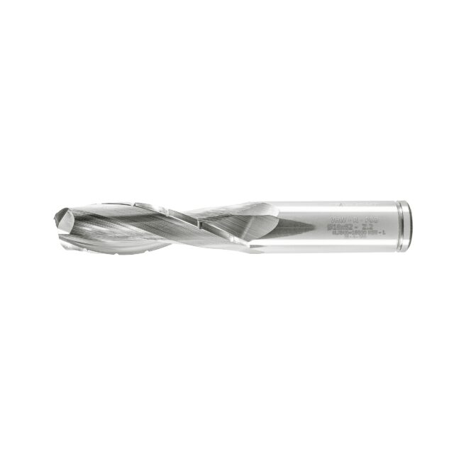 Alternative view of Double Flute End Mill with Carbide "Mirror Finish" with Chip Breaker - 18x62x120x18mm