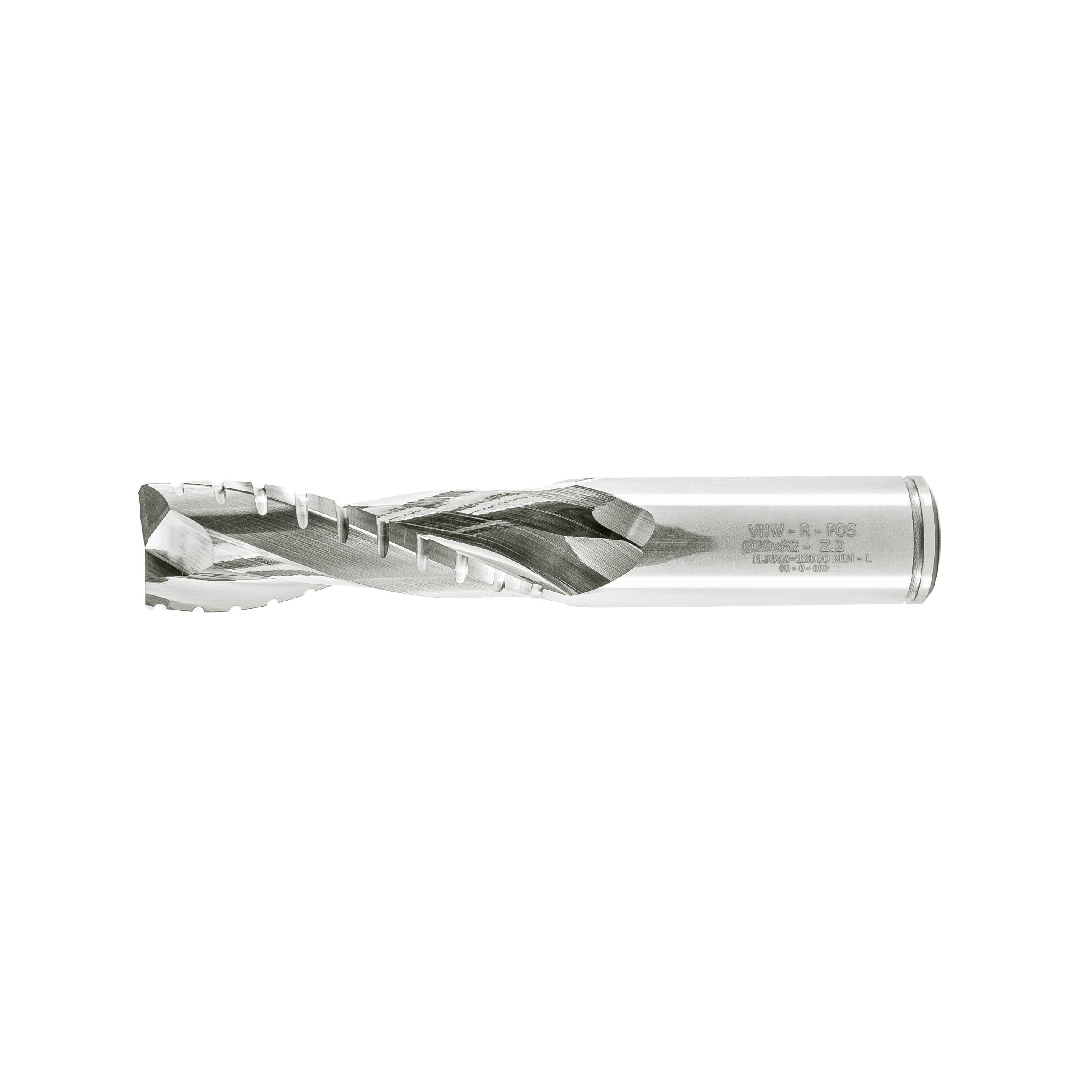 Mèche deux flûtes au carbure "fini miroir" avec Chip Breaker - 20x62x120x20mm – Image 2