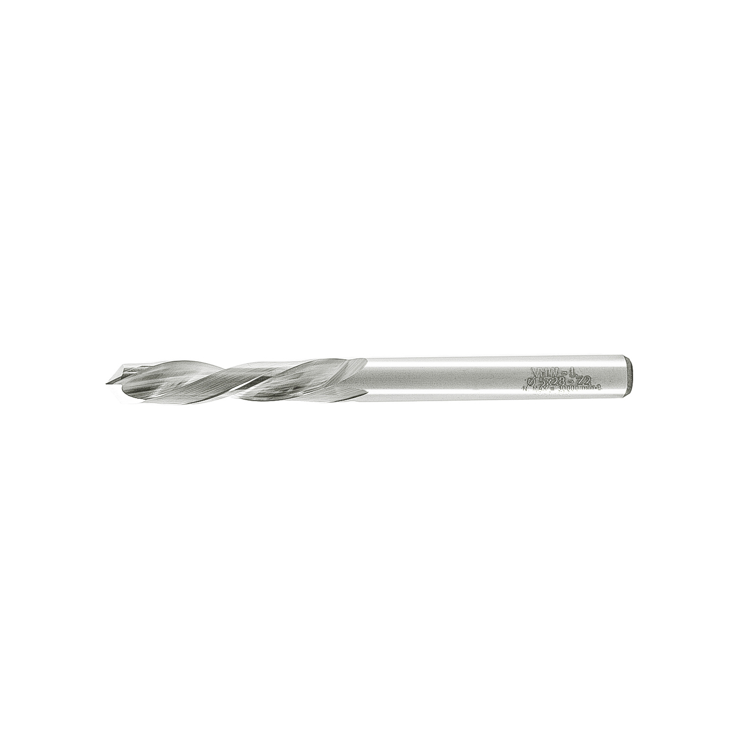 Drill 2 Flutes with Carbide "Mirror Finish" - 5x28x58mm DX - Image 2