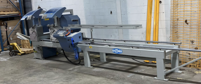 Used Haffner TT 4-05 Double Mitre Saw – High-Precision Cutting for PVC & Aluminum (2019)